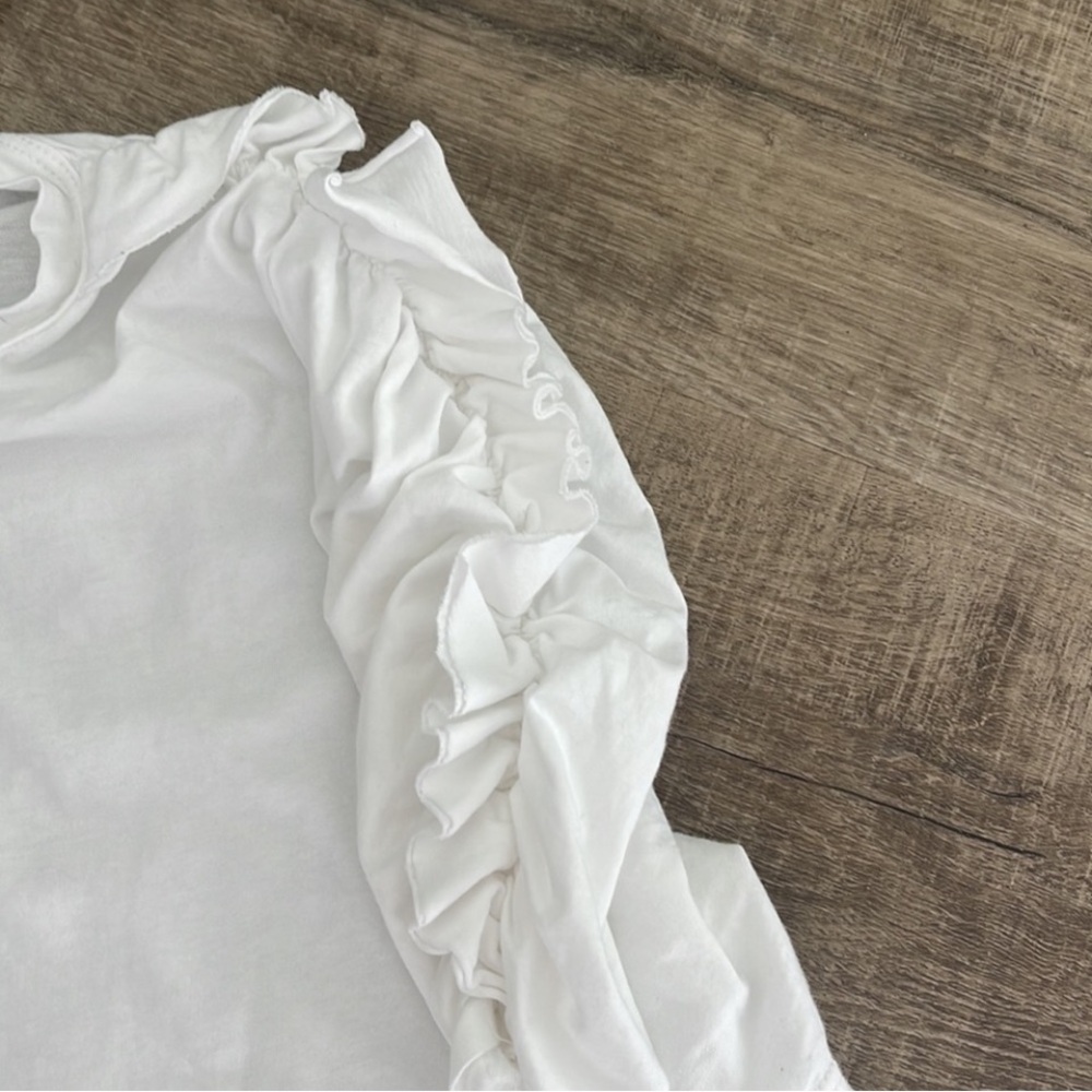 ALC White Puff Sleeve Ruffled Blouse - Picture 6 of 6